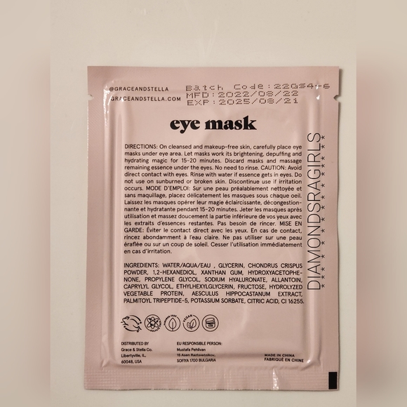 🪷5/$25! Five Grace & Stella Eye Masks Everything is Better in Pink NIP - Picture 5 of 15